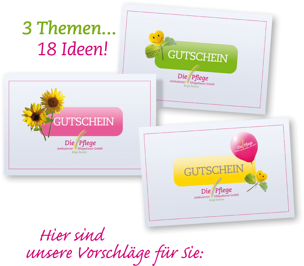 »Die Pflege«-Gutscheine »Die Pflege«-Gutscheine